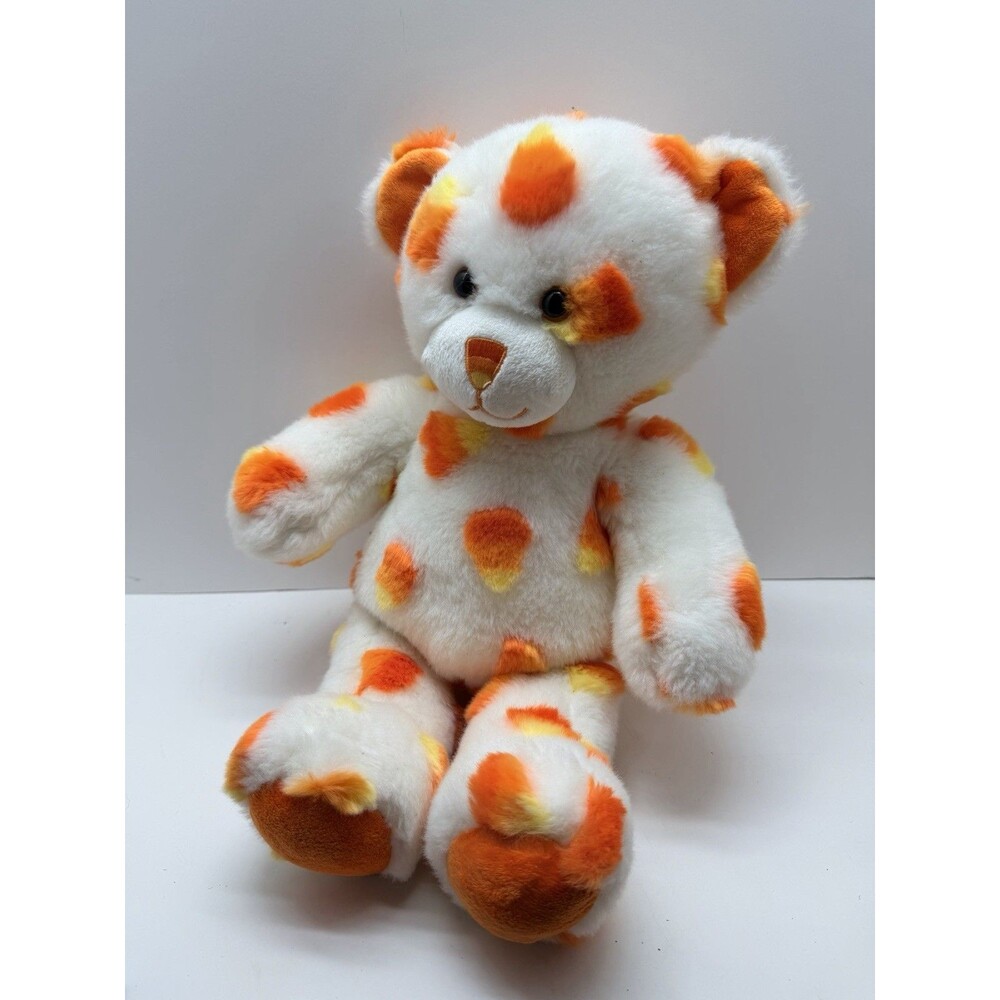 Build A Bear Halloween Candy Corn Teddy 2010 Orange Feet Furry Plush 16” Retired - Picture 6 of 11